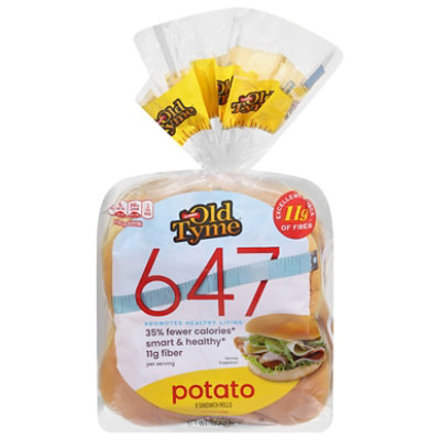 Old Tyme 647 Potato Sandwich Rolls - 14 OZ - Image 2