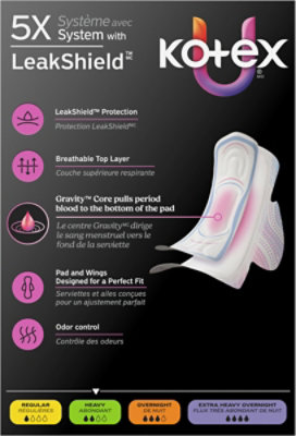 Kotex Prem Ultrathn Wng Pad Hvy - 32 CT - Image 4