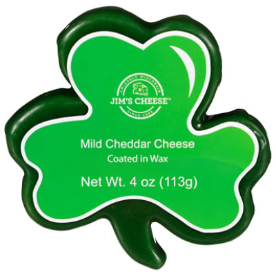 Jims Cheese Shamrock Cheddar Wax - 4 OZ - Image 2