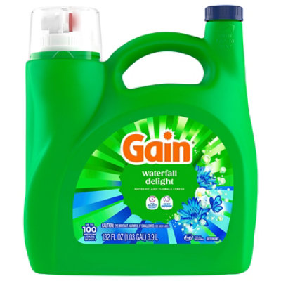 Gain 2 In 1 Liquid Laundry Detergent He Plus Ultra Oxi, Waterfall Delight - 132 Fl. Oz. - 132 FZ - Image 1