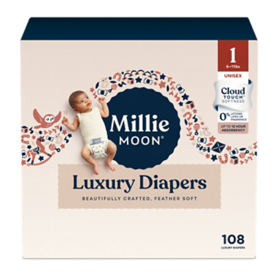 Millie Moon Luxury Diapers - Size 1 - 108 Count - Image 4