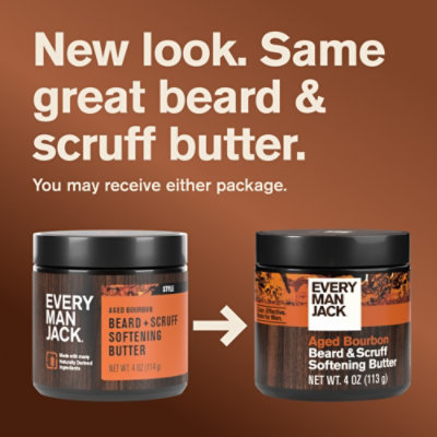 Every Man Jack Aged Bourbon Hydrating Beard Scruff Softening Butter for Men - 4 Oz - Image 2