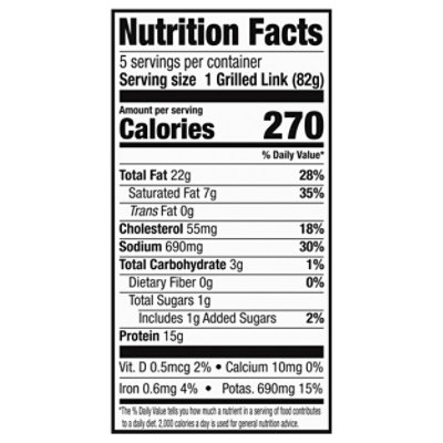 Smithfield Beer Bratwurst Dinner Sausage 19oz - 19 OZ - Image 3