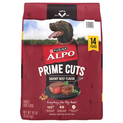 Purina Alpo Dry Dog Food Kibble Prime Cuts Savory Beef Flavor - 14 LB - Image 2