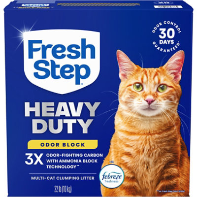 Fresh Step Heavy Duty Odor Block Multi-Cat Clumping Litter with Febreze Freshness - 22 Lbs - Image 1