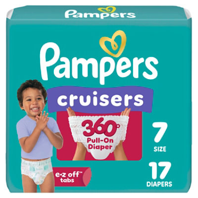 Pampers Cruisers Diapers 360 Jumbo Sz 7 - 17 CT - Image 1