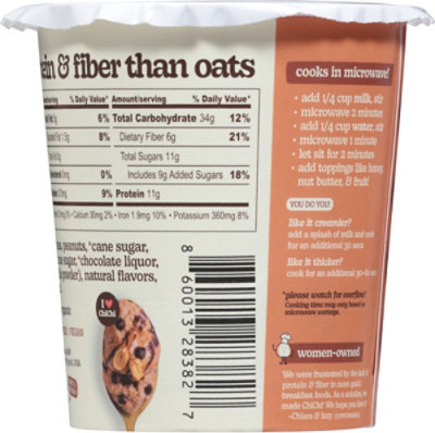 Chichi Peanut Butter Chocolate Chip Protein Hot Cereal - 1.83 OZ - Image 5