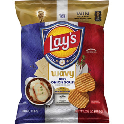 Lays Wavy Potato Chips French Onion - 2.5 OZ - Image 1