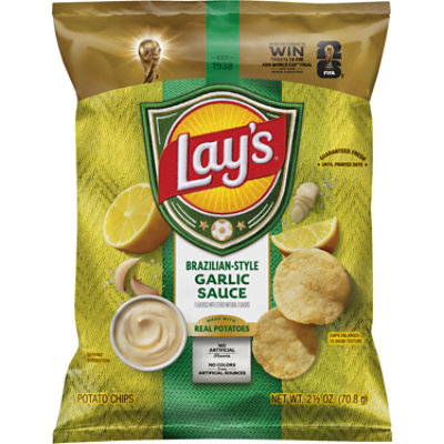 Lays Potato Chips Brazilian Style Garlic - 2.5 OZ - Image 2