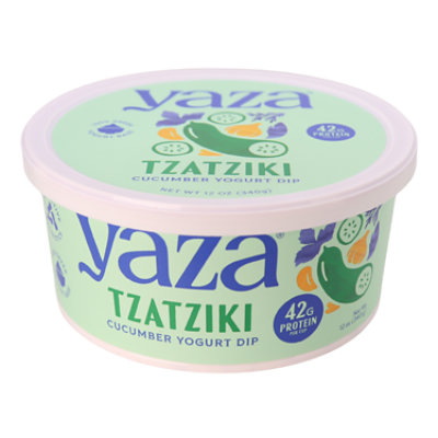 Yaza Tzatziki Mediterranean Greek Yogurt Dill Cucumber Mint Dip - 12 OZ - Image 1