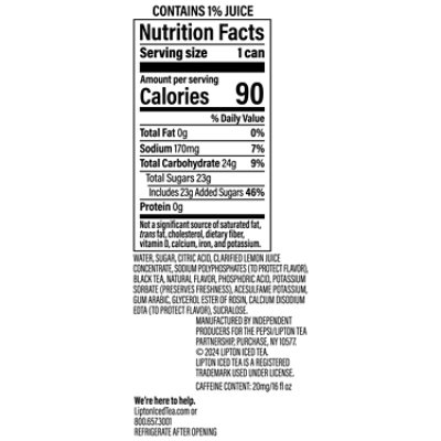 Lipton Fusions Iced Tea Peach Passion Fruit Lemonade 16 Fl Oz - 16 FZ - Image 4
