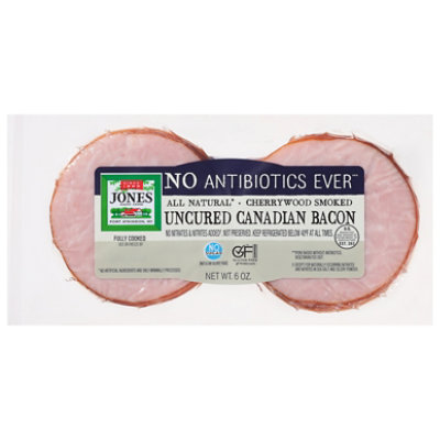 Jones Uncured Canadian Bacon 6 Oz - 6 OZ - Image 1