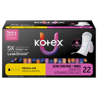 Kotex Premium Ultrathin Regular Wing Pad Core 22 Ct - 22 ct - Image 2