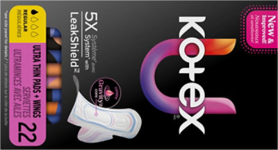 Kotex Premium Ultrathin Regular Wing Pad Core 22 Ct - 22 ct - Image 4