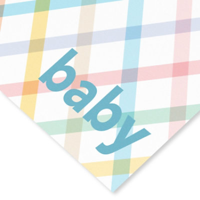 American Greetings Pastel Plaid Baby Shower Mini Gift Enclosure - Each - Image 4