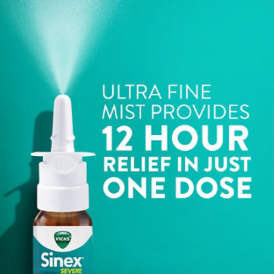 Vicks Sinex Severe Nasal Spray, Original Ultra Fine Mist, Decongestant Medicine, Relief From Stuffy - 1 fl oz - Image 2