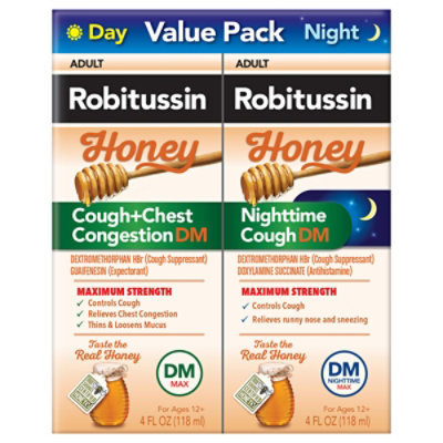 Robitussin Honey Day/night 4oz - 8 oz - Image 1