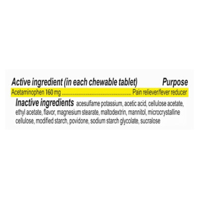 Childrens Tylenol Dye-free Chewable Tablets Wild Berry - 24 ct - Image 3