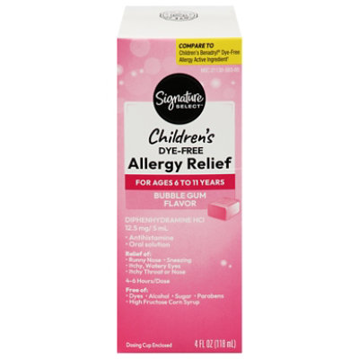 Signature Select Allergy Relief Child Dye Free Liquid 4 Fz - 4 fl oz - Image 2