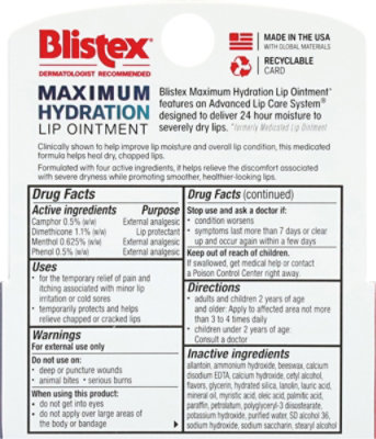 Blistex Maximum Hydration Lip Ointment 2-pack - .5 oz - Image 3