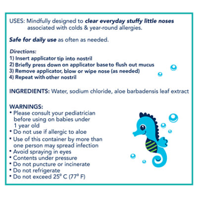 Vicks Sinex Baby Saline Nasal Spray Drug Free Gentle Nasal Mist Instantly Clears Everyday Stuffy L - 5 oz - Image 2