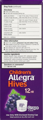 Allegra Childrens Hives Antihistamine 12-Hour Itch Relief Liquid Non-Drowsy Grape Flavor - 8 fl oz - Image 8
