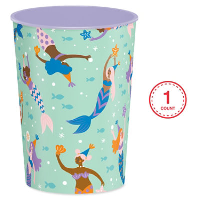 American Greetings 16 Oz Favor Cup Mermaid Party Design - Each - Image 1