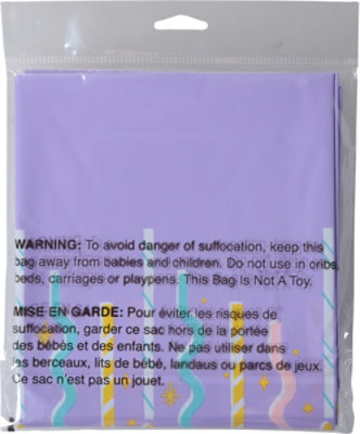 American Greetings Birthday Tablecover Lavender Candles Design - Each - Image 5