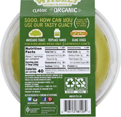 Wholly Guacamole Organic Guacamole - 7.5 OZ - Image 5