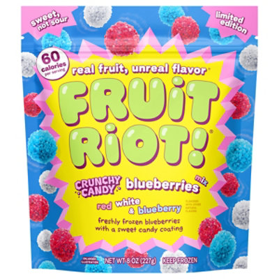Fruit Riot Candy Crunchy Blueberry Red White Blue - 8 OZ - Image 2