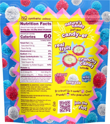 Fruit Riot Candy Crunchy Blueberry Red White Blue - 8 OZ - Image 5