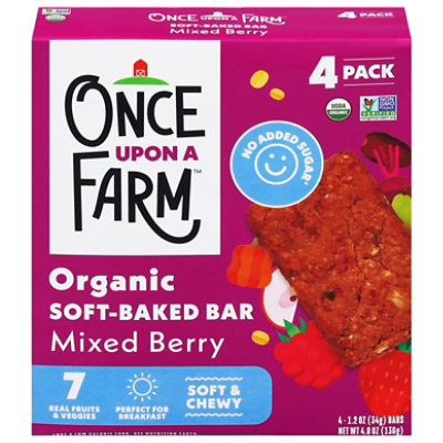 Once Upon A Farm Bar Baked Mixed Berry 4pc - 4.8 OZ - Image 1
