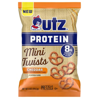 Utz Protein Chdr Mini Twists Pretzels - 9 OZ - Image 1