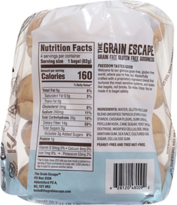 The Grain Escape Bagel Plain 4pk - 11.6 OZ - Image 5