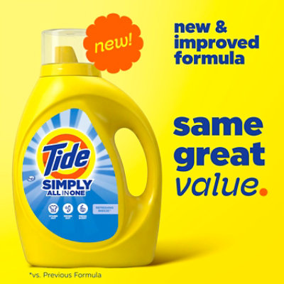 Tide Simply All In One Liquid Detergent, Refreshing Breeze - 107 Fl. Oz. - 107 FZ - Image 3