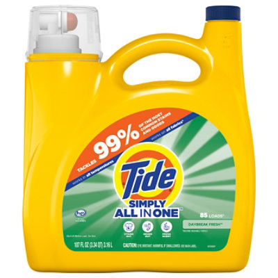 Tide Simply All In One Liquid Detergent, Daybreak Fresh - 107 Fl. Oz. - 107 FZ - Image 1