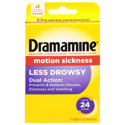 Dramamine Chew Less Drowsy - 4 CT - Image 1