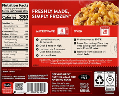 Stouffer's Cheeseburger Macaroni Cheese Frozen Meal Box - 9.5 Oz - 9.5 OZ - Image 7
