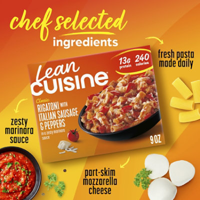 Lean Cuisine Italian Sausage Peppers Rigatoni Frozen Entree Box 9 Oz - 9 OZ - Image 2