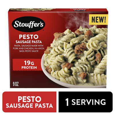 Stouffer's Pesto Sausage Pasta Frozen Meal Box 9 Oz - 9 OZ - Image 1