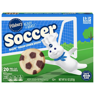 Pillsbury Soccer Ball Shape Sugar Cookie Dough 20 Count 9.1 Oz - 9.1 OZ - Image 3