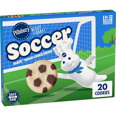 Pillsbury Soccer Ball Shape Sugar Cookie Dough 20 Count 9.1 Oz - 9.1 OZ - Image 2