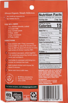 Simply Organic Mix Spicy Tikka Masala 0.99oz - 0.99 oz - Image 5