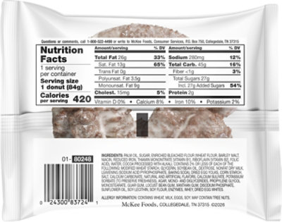 Little Debbie Old Fashioned Snack Cake Donut - 3 oz - Image 6