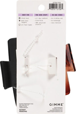 Gme Claw Clip Rect Blk/trt 2ct - 2 ct - Image 3