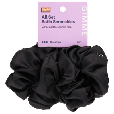 Gme Scrunchie Lrg Black 4ct - 4 ct - Image 2