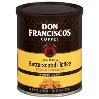 Don Franciso Butterscotch Ground Toffee Coffee Can 10 Oz - 10 OZ - Image 1