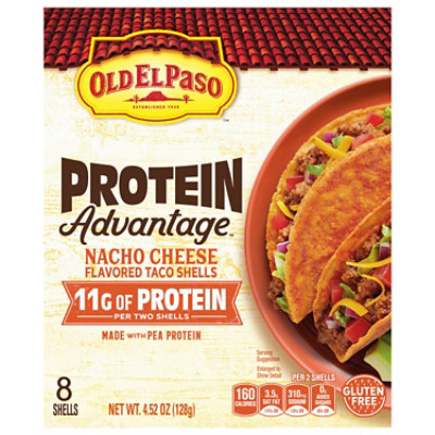 Old El Paso Protein Nacho Flavor Taco Shells 8 Count - 4.52 oz - Image 3