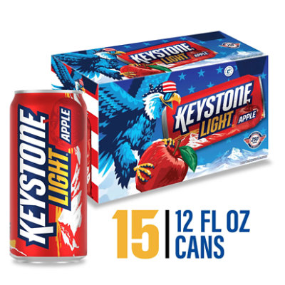 Keystone Light Apple Beer In Cans - 15-12FZ - Image 1
