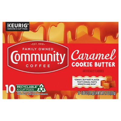 Community Coffee Caramel Cookie Butter Medium Roast Keurig K-cup Pods - 10 ct - Image 1